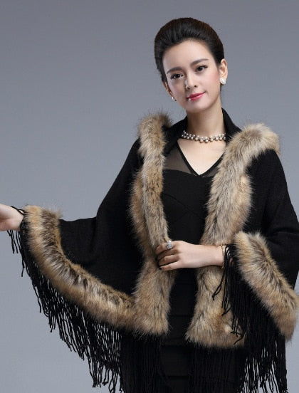 Little Red Riding Hood Faux Fur Hooded Cape