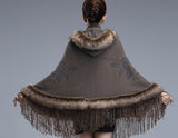 Little Red Riding Hood Faux Fur Hooded Cape