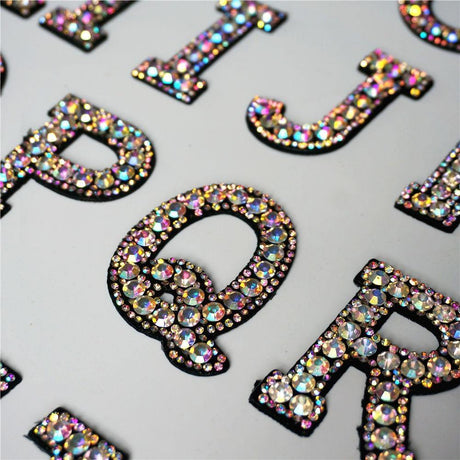 26 Letters Rhinestones Alphabet | Appliqués Patches - Woodland Gatherer
