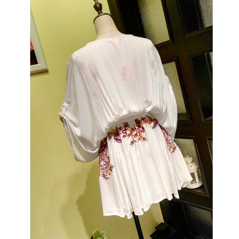 Embroidered Boho Mini Dress