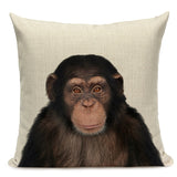Majestic Beasts Linen Cushion Covers