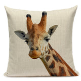 Majestic Beasts Linen Cushion Covers