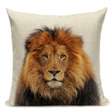 Majestic Beasts Linen Cushion Covers