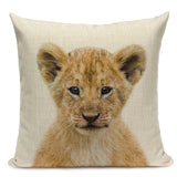 Majestic Beasts Linen Cushion Covers