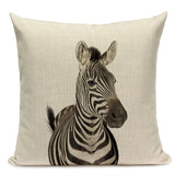 Majestic Beasts Linen Cushion Covers