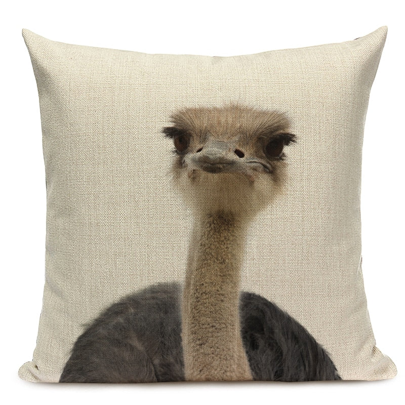Majestic Beasts Linen Cushion Covers