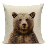Majestic Beasts Linen Cushion Covers