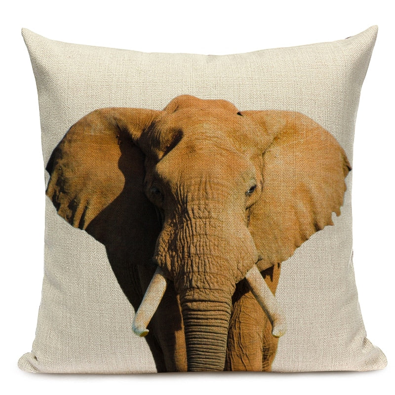 Majestic Beasts Linen Cushion Covers
