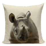 Majestic Beasts Linen Cushion Covers