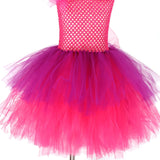 Girls Punk Rock Bright Pink and Purple Tutu Dress with Accessories Birthday Party Halloween Costume