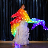 Carnival Led Fan Veils Silk LED Light Bellydance Performance Costumes