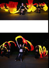 Carnival Led Fan Veils Silk LED Light Bellydance Performance Costumes