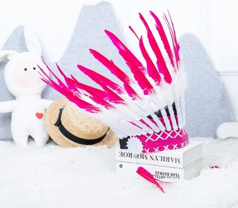 Indian Style Feather Headdress Photography Props Room Decor