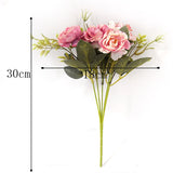 Vintage Silk Peony Bouquet Artificial Flowers