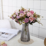 Vintage Silk Peony Bouquet Artificial Flowers