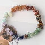 Seven Chakras Natural Stone Healing Crystal Bracelet