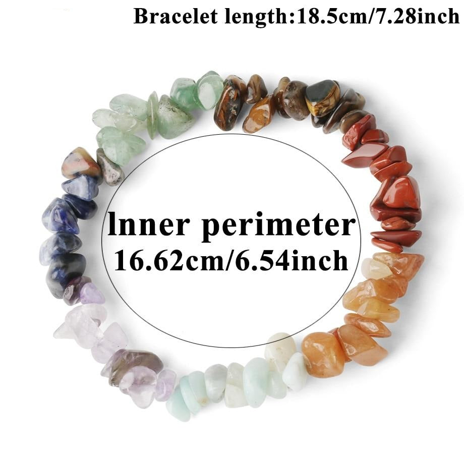Seven Chakras Natural Stone Healing Crystal Bracelet