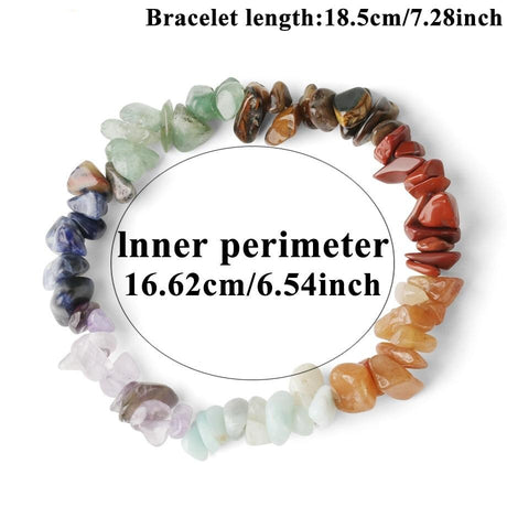 Seven Chakras Natural Stone Healing Crystal Bracelet