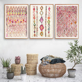Moroccan Rug Pink Posters and Prints Eclectic Home Decor