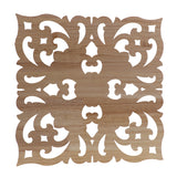 Square Wooden Carving Decal
