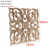 Square Wooden Carving Decal