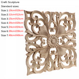 Square Wooden Carving Decal