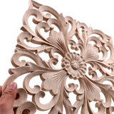 Square Wooden Carving Decal