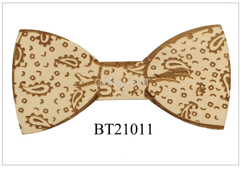 Plaid Wooden Bow Ties For Men