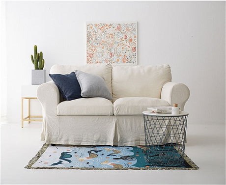Nordic Mermaids Throw Blanket