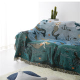 Nordic Mermaids Throw Blanket