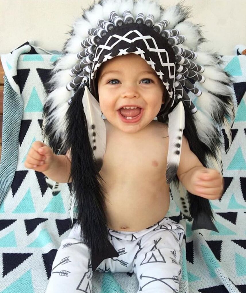Indian Style Feather Headdress Photography Props Room Decor