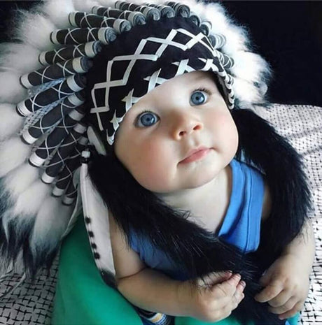Indian Style Feather Headdress Photography Props Room Decor