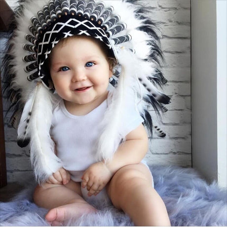 Indian Style Feather Headdress Photography Props Room Decor