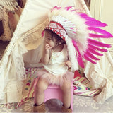 Indian Style Feather Headdress Photography Props Room Decor