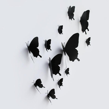 12Pcs/set 3D black Pteris Butterfly Wall Sticker Magnet Stickers - Woodland Gatherer Woodland Gatherer | Australian Online Gift Store | Gifts & Treasures | Special Occasions & Everyday Fun | Whimsical Treats | Costumes | Jewellery | Fashion | Crafting DIY | Stationery | Boho Festival Fashion | Home Decor & Fittings     Afterpay Available Paypal Available Humm Available Worldwide Shipping Available