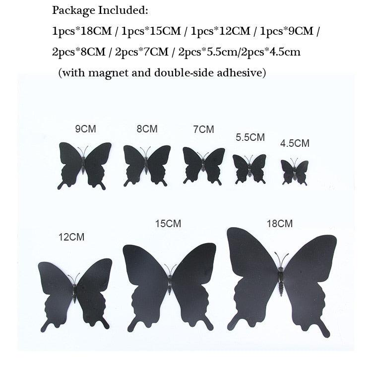 12Pcs/set 3D black Pteris Butterfly Wall Sticker Magnet Stickers - Woodland Gatherer Woodland Gatherer | Australian Online Gift Store | Gifts & Treasures | Special Occasions & Everyday Fun | Whimsical Treats | Costumes | Jewellery | Fashion | Crafting DIY | Stationery | Boho Festival Fashion | Home Decor & Fittings     Afterpay Available Paypal Available Humm Available Worldwide Shipping Available