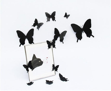 12Pcs/set 3D black Pteris Butterfly Wall Sticker Magnet Stickers - Woodland Gatherer Woodland Gatherer | Australian Online Gift Store | Gifts & Treasures | Special Occasions & Everyday Fun | Whimsical Treats | Costumes | Jewellery | Fashion | Crafting DIY | Stationery | Boho Festival Fashion | Home Decor & Fittings     Afterpay Available Paypal Available Humm Available Worldwide Shipping Available