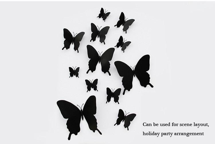 12Pcs/set 3D black Pteris Butterfly Wall Sticker Magnet Stickers - Woodland Gatherer Woodland Gatherer | Australian Online Gift Store | Gifts & Treasures | Special Occasions & Everyday Fun | Whimsical Treats | Costumes | Jewellery | Fashion | Crafting DIY | Stationery | Boho Festival Fashion | Home Decor & Fittings     Afterpay Available Paypal Available Humm Available Worldwide Shipping Available
