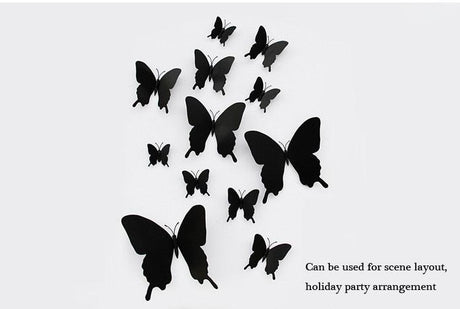 12Pcs/set 3D black Pteris Butterfly Wall Sticker Magnet Stickers - Woodland Gatherer Woodland Gatherer | Australian Online Gift Store | Gifts & Treasures | Special Occasions & Everyday Fun | Whimsical Treats | Costumes | Jewellery | Fashion | Crafting DIY | Stationery | Boho Festival Fashion | Home Decor & Fittings     Afterpay Available Paypal Available Humm Available Worldwide Shipping Available