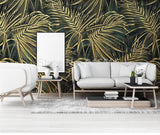 Golden Leaf Mural Wallpaper