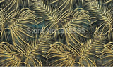 Golden Leaf Mural Wallpaper