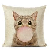 Bubblegum Animal Friends Linen Cushion Covers