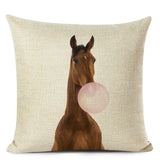 Bubblegum Animal Friends Linen Cushion Covers
