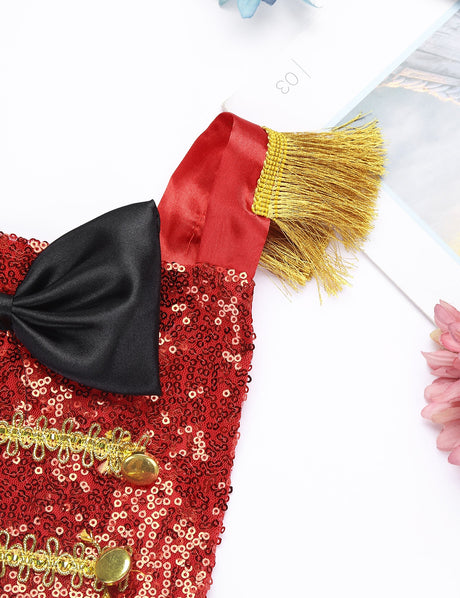 Baby Girl Greatest Ringmaster Vintage Circus Sequinned Costume