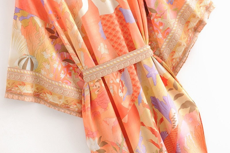 Mermaid Coral's Kimono