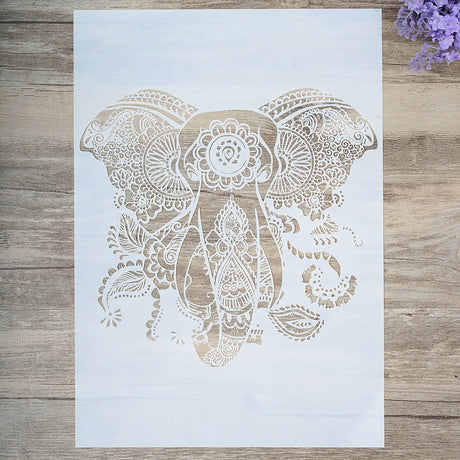 Boho Elephant Stencil A4 A3 A2 DIY Craft Layering Stencil