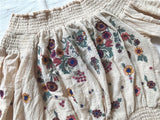 Lantern Sleeve Embroidered Off The Shoulder Boho Top