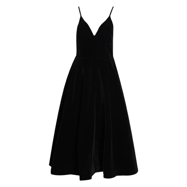 Damsel in Velvet Evening Dress