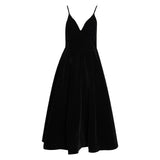 Damsel in Velvet Evening Dress