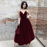 Damsel in Velvet Evening Dress